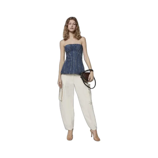 Denim Corset Blouse