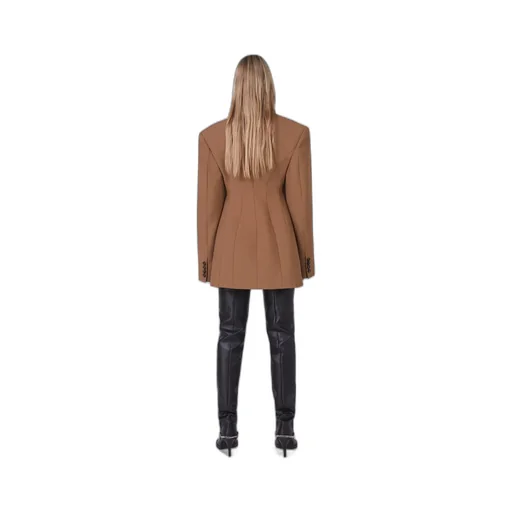 Long-Sleeved Wool Suit Jacket