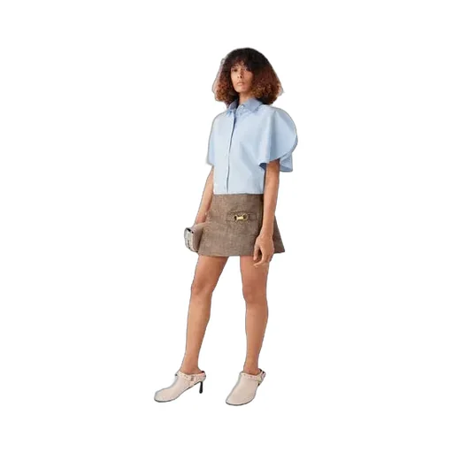 Buckled Mid-Waist Skirt