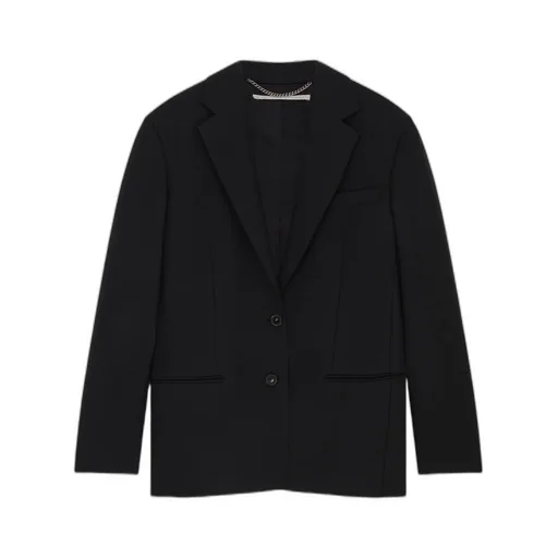 Oversized Single-Breasted Wool Blazer