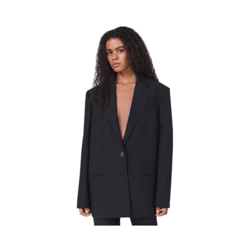 Oversized Single-Breasted Wool Blazer