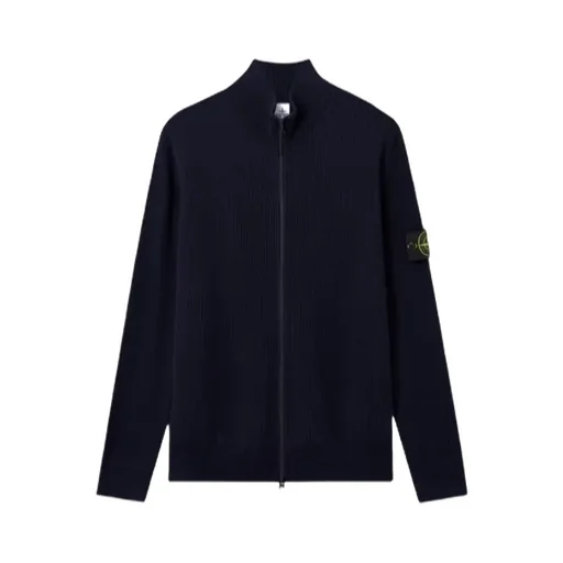 Logo Patch Zip-Up Jumper
