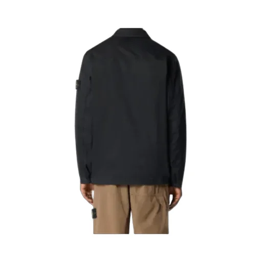 Logo Patch Long Sleeved Shirt Jacket
