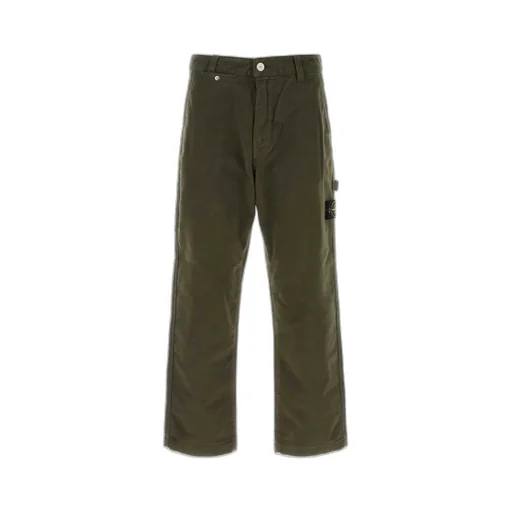 Logo Patch Velvet Trousers
