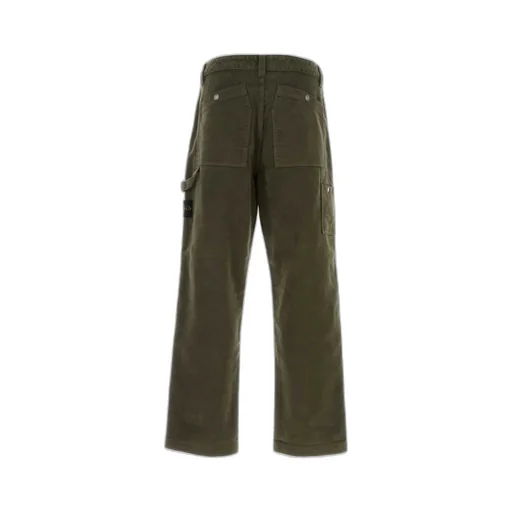 Logo Patch Velvet Trousers