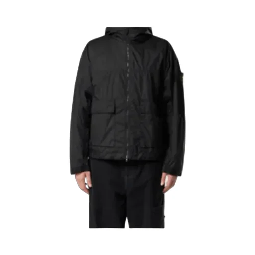 Logo Patch Hooded Jacket