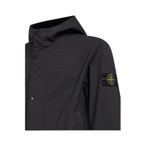 Logo Patch Hooded Jacket