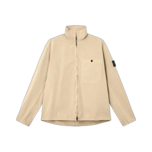 Comfort-Fit Zip-Up Overshirt With Pocket