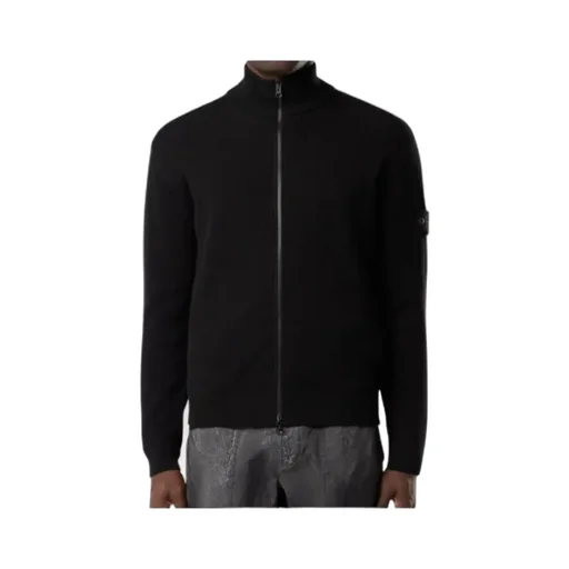 Logo Patch Zip-Up Jumper