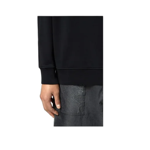 Oversized-Fit Crewneck Sweatshirt With Outline Compass Print