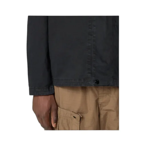 Logo Patch Long Sleeved Shirt Jacket