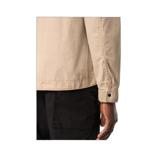 Regular-Fit Zipper-Up Overshirt With Pocket