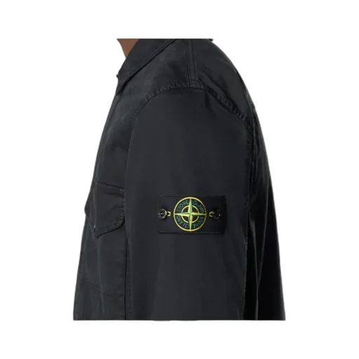 Logo Patch Long Sleeved Shirt Jacket