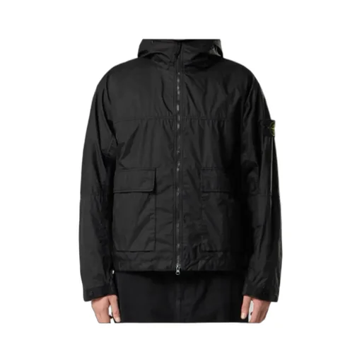Logo Patch Hooded Jacket