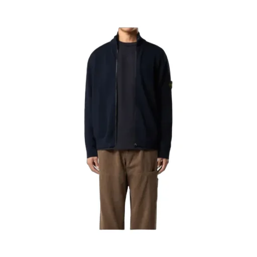 Logo Patch Zip-Up Jumper