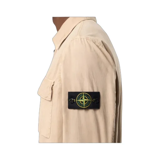 Regular-Fit Zipper-Up Overshirt With Pocket