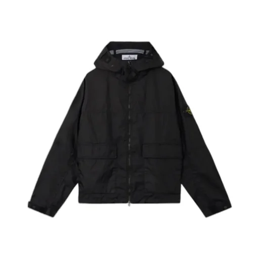 Logo Patch Hooded Jacket