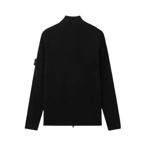 Logo Patch Zip-Up Jumper