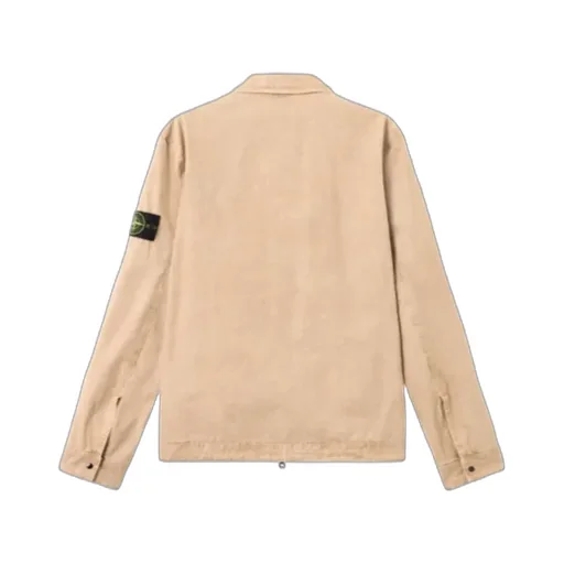 Regular-Fit Zipper-Up Overshirt With Pocket