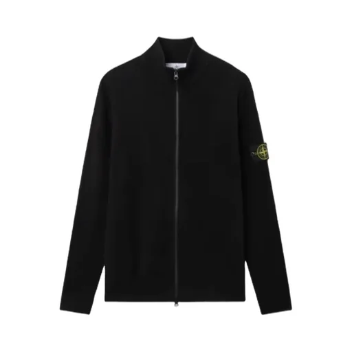 Logo Patch Zip-Up Jumper