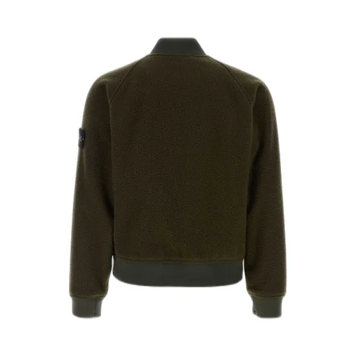 Logo Patch Zipped Bomber Jacket