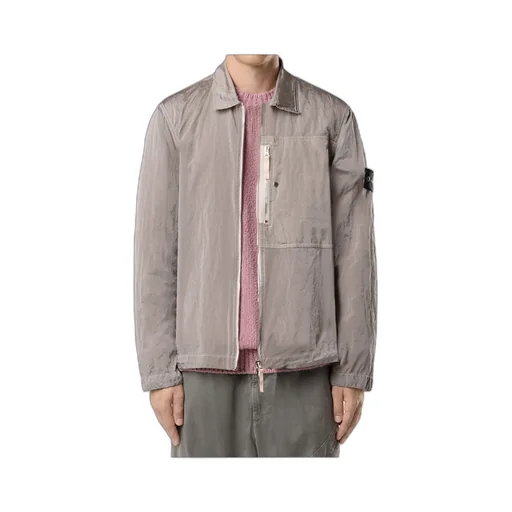 Comfort-Fit Overshirt With Chest Pocket And Two-Way Zip