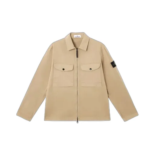 Compass Patch Zipped Overshirt