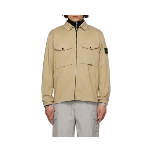 Compass Patch Zipped Overshirt