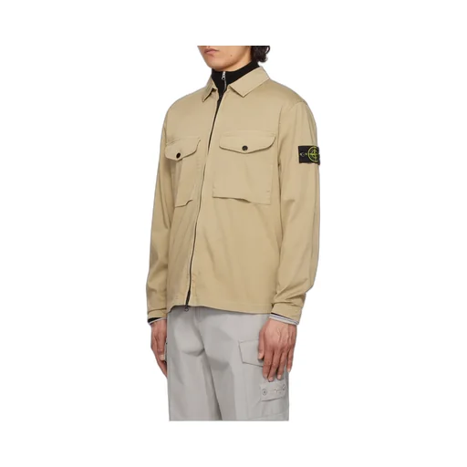 Compass Patch Zipped Overshirt