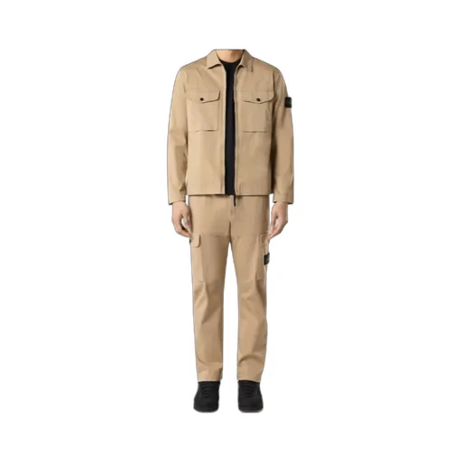 Compass Patch Zipped Overshirt