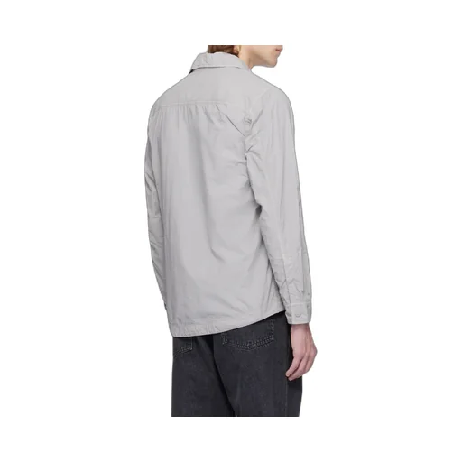 Long-Sleeved Curved Hem Shirt