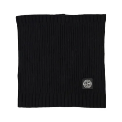 Junior Logo-Patch Ribbed Scarf