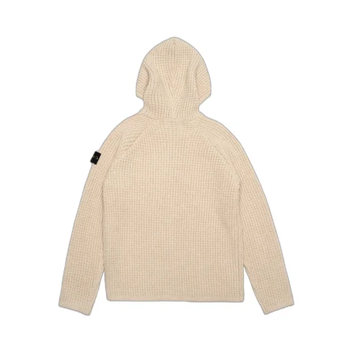 Compass-Badge Hooded Cardigan
