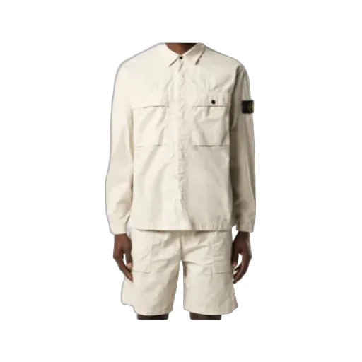 Logo Patch Long Sleeved Overshirt