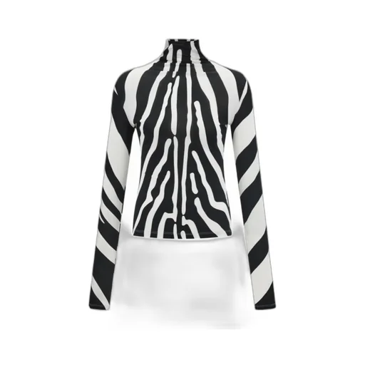 Stretch Jersey Turtleneck Top