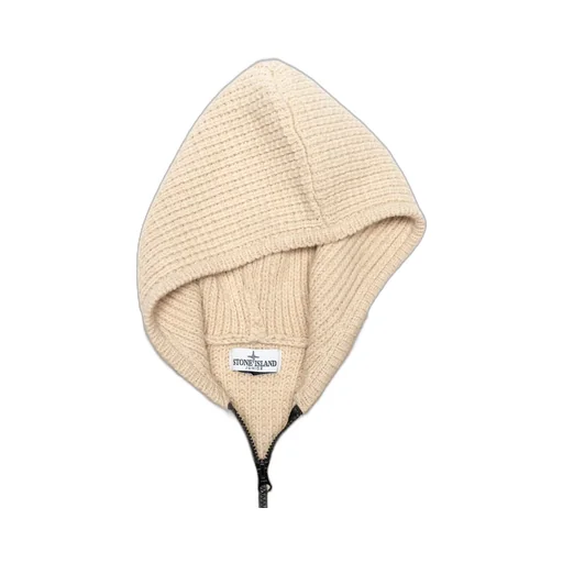 Compass-Badge Hooded Cardigan