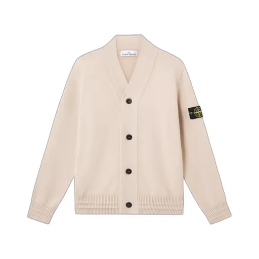 Logo Patch V-Neck Cardigan