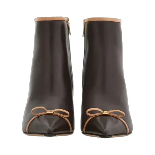 Pointed Ankle Boot With Mini Bow Detail