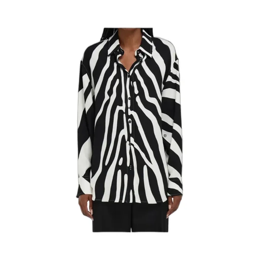 Drop Shoulder Zebra Printed Shirt