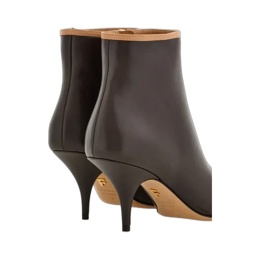 Pointed Ankle Boot With Mini Bow Detail