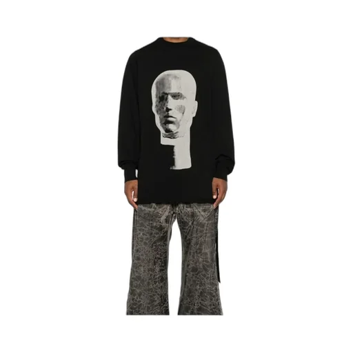 Graphic-Print Long-Sleeve Sweater