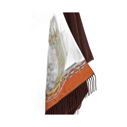 Reversible Rooster Printed Fringed Cape