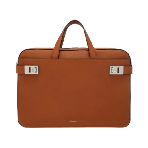 Briefcase With Gancini Buckles