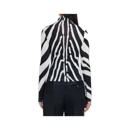 Stretch Jersey Turtleneck Top