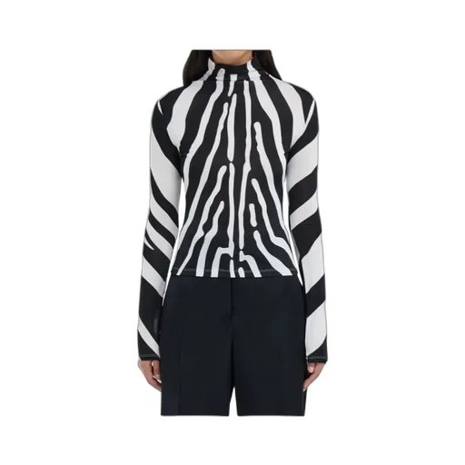 Stretch Jersey Turtleneck Top