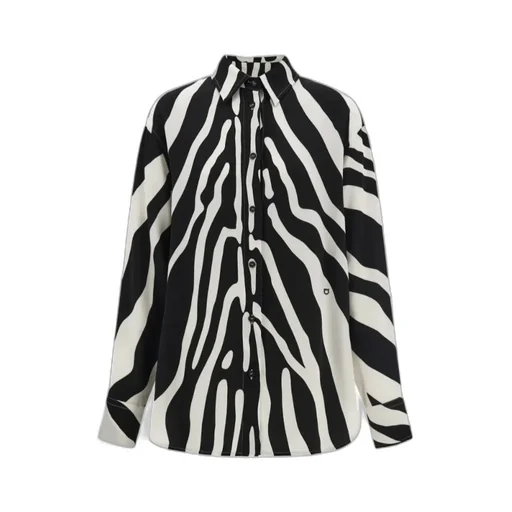 Drop Shoulder Zebra Printed Shirt