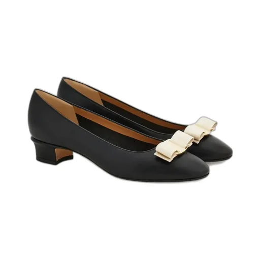 Vara Bow Block Heel Pump