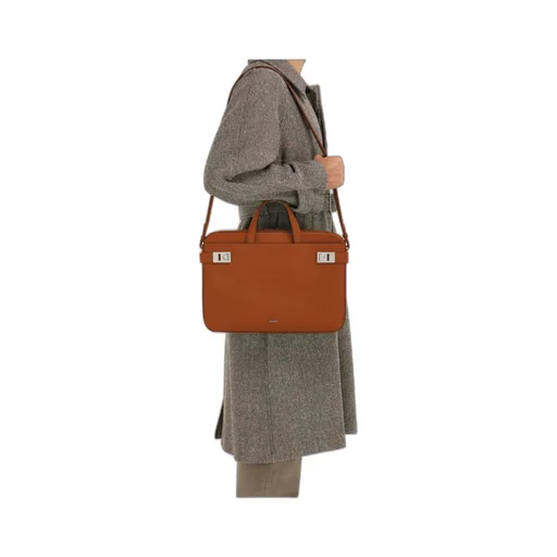 Briefcase With Gancini Buckles