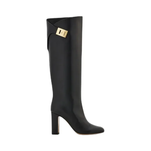 Knee High Boot With Hug Buckle Detail