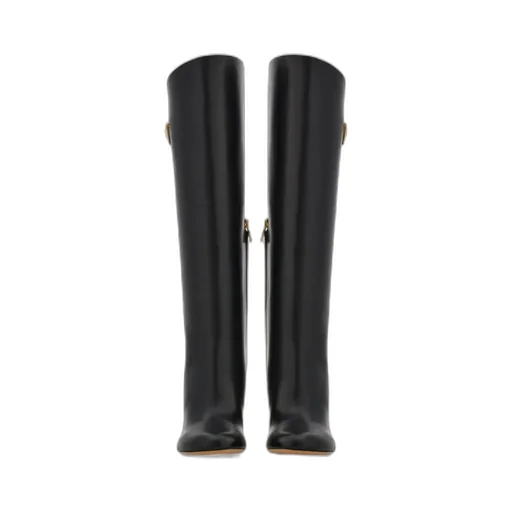 Knee High Boot With Hug Buckle Detail